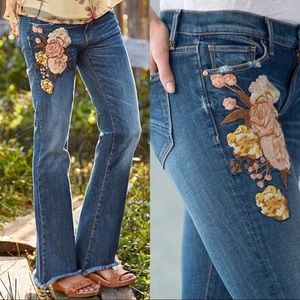 DRIFTWOOD Sundance Eva Rose Embroidered Flare Jeans 31